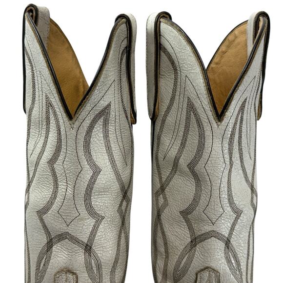 Idyllwind Colt Crackled White Leather Snip Toe Western Cowgirl Boot Size 8 - Picture 5 of 12